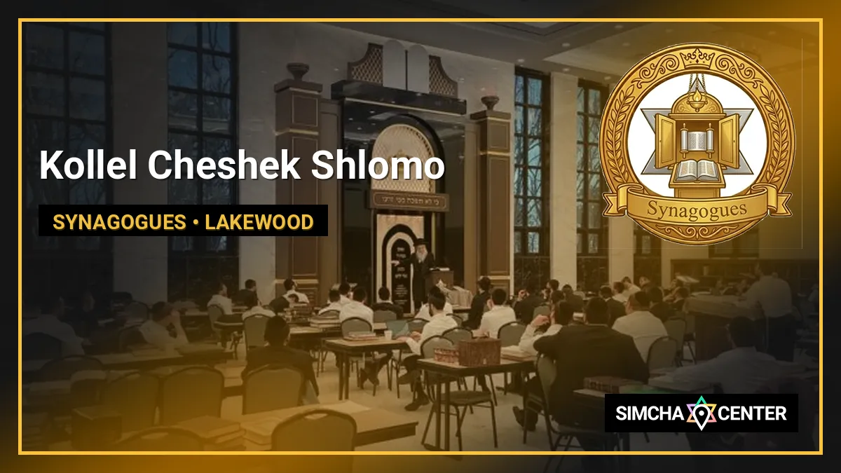 Kollel Cheshek Shlomo — Synagogues