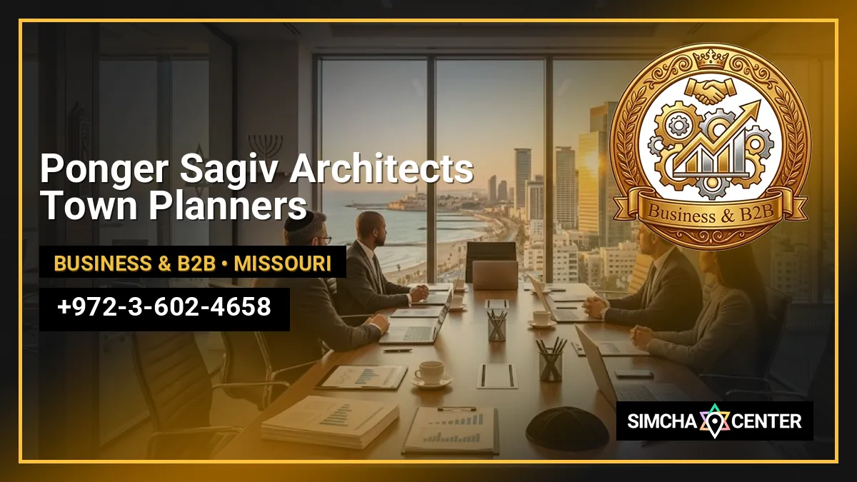 Ponger Sagiv Architects  Town Planners — Business & B2B