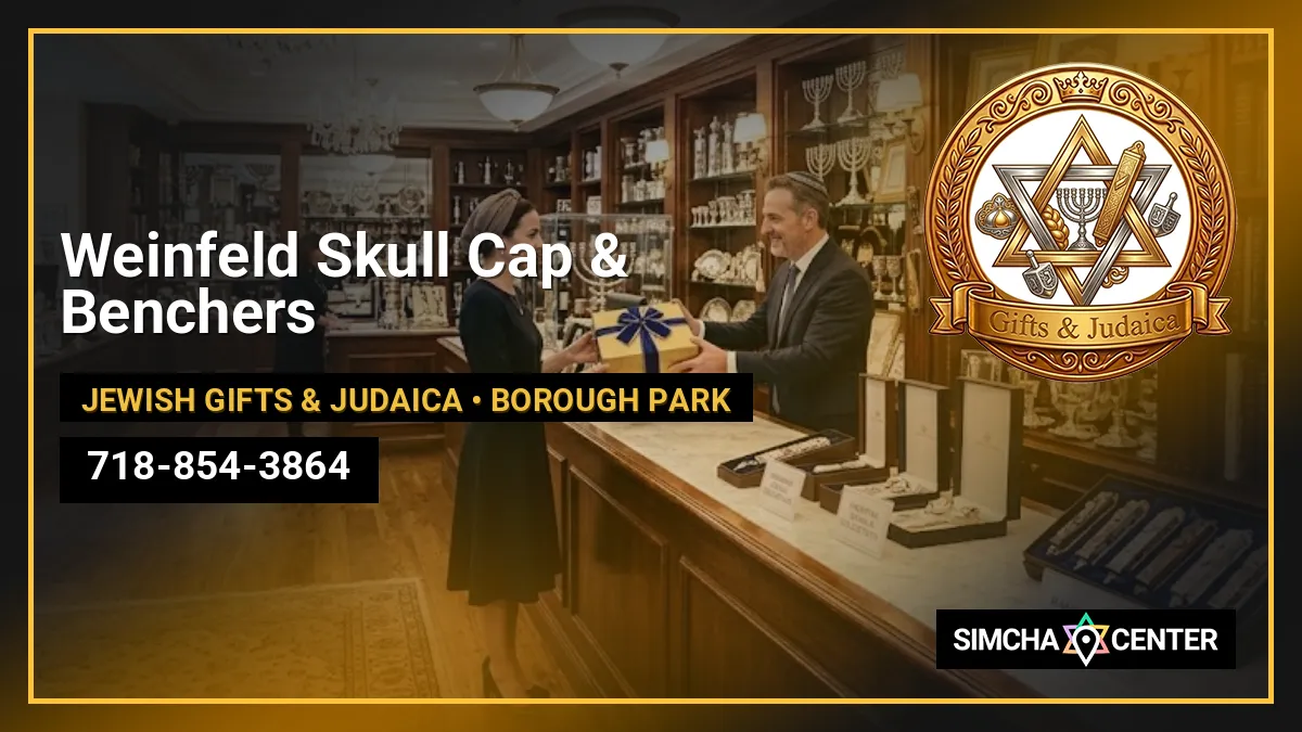 Weinfeld Skull Cap & Benchers — Jewish Gifts & Judaica