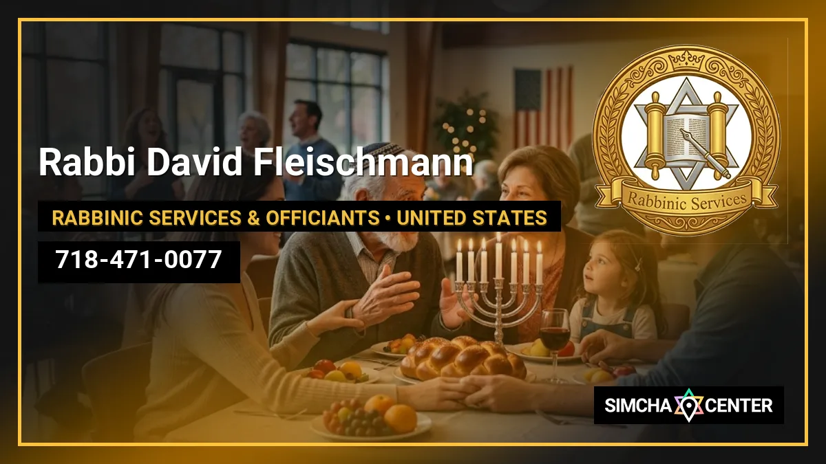 Rabbi David Fleischmann — Rabbinic Services & Officiants