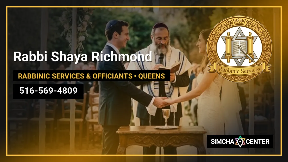 Rabbi Shaya Richmond — Rabbinic Services & Officiants