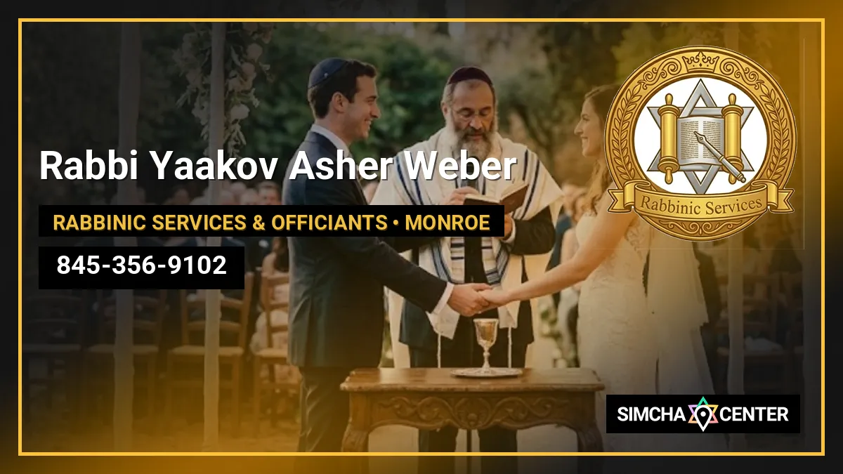 Rabbi Yaakov Asher Weber — Rabbinic Services & Officiants